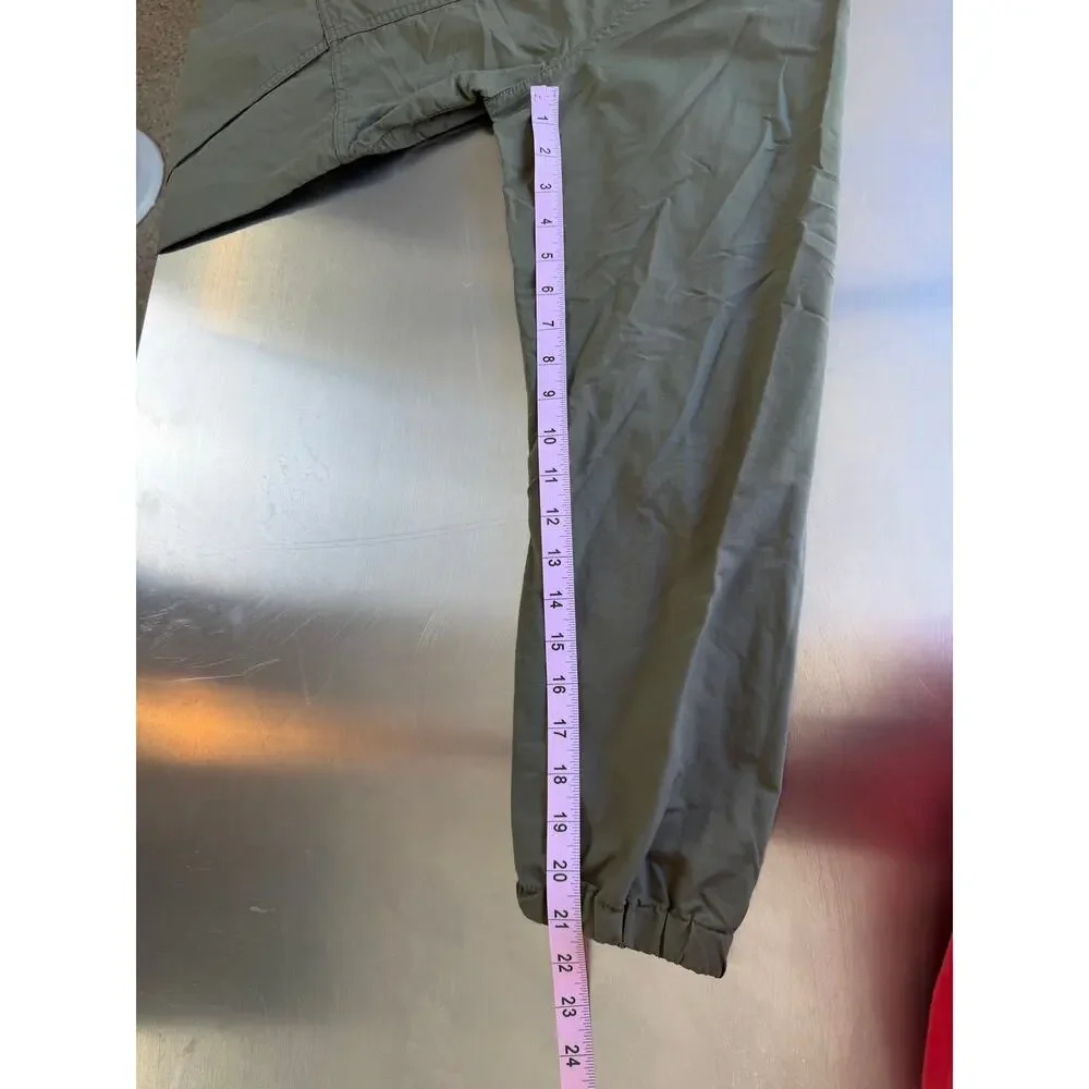 L.L. Bean Men's Olive Green Katahdin Hooded Windbreaker Jacket Medium M